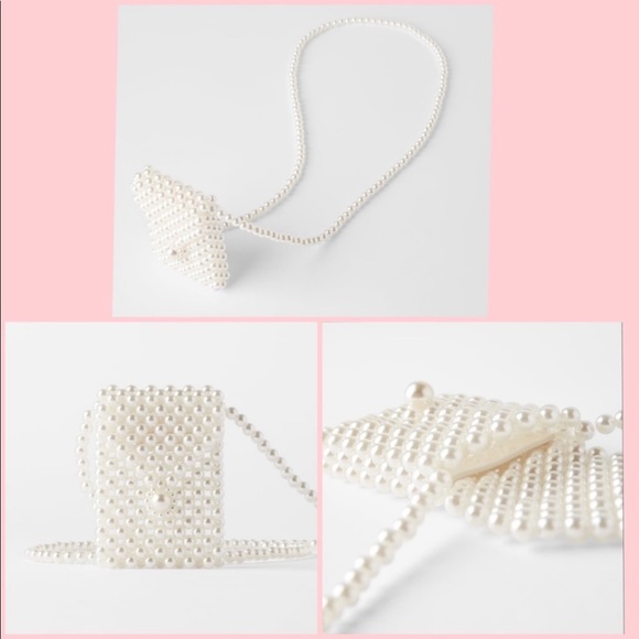 Zara pearl  beaded mini crossbody bag - Picture 6 of 13
